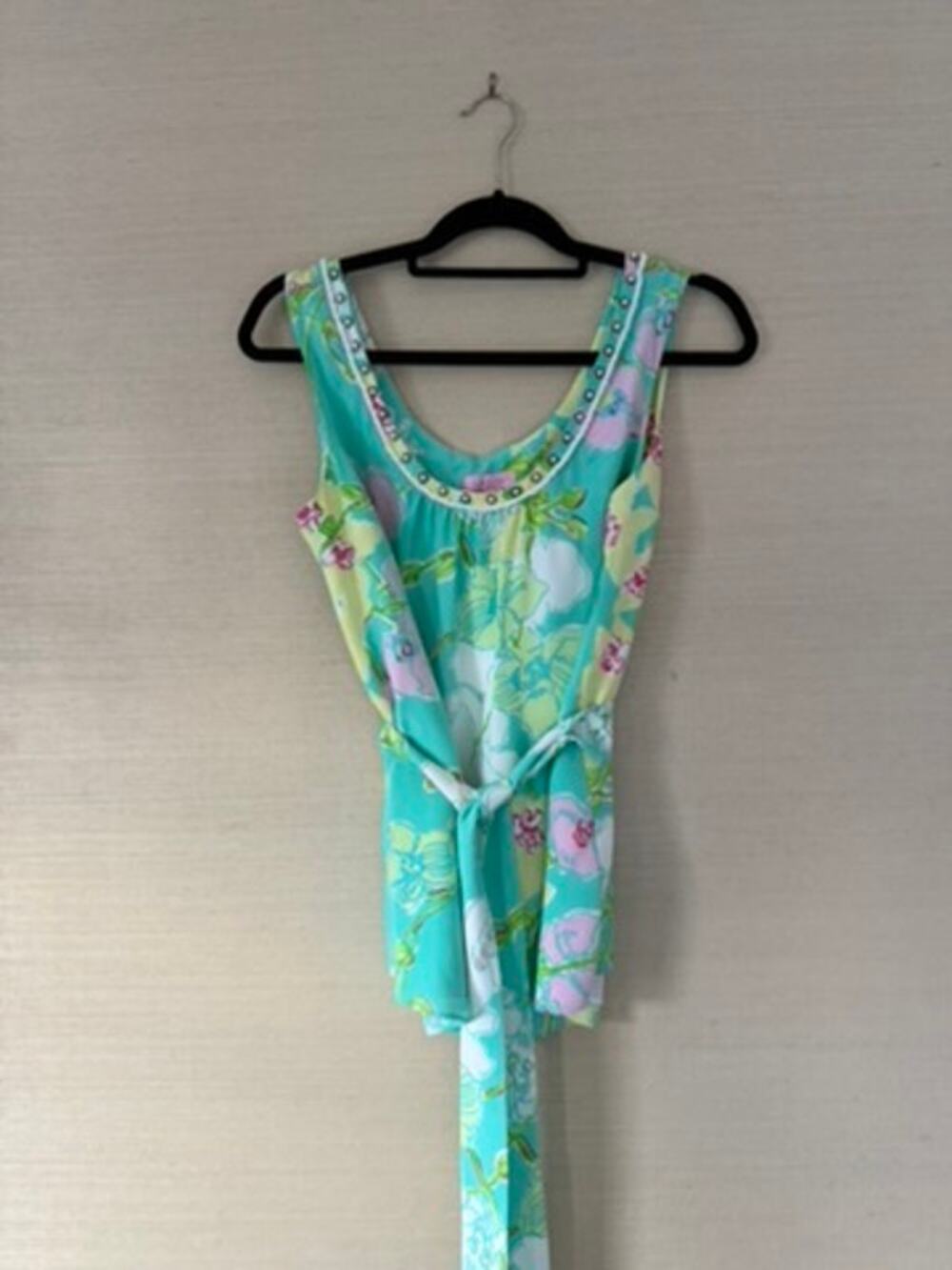 Lilly Pulitzer Silk Beaded Tank Top – Size 8